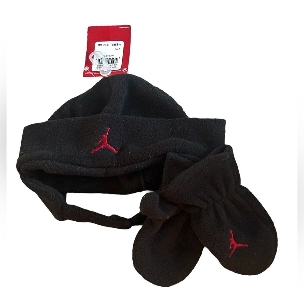NWT‎ Toddler Nike Air Jordan Jumpman Hat Mittens Set size 2T